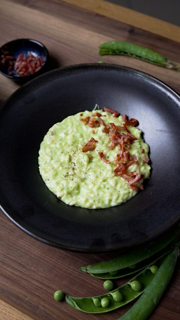 Risotto Provola Piselli speck